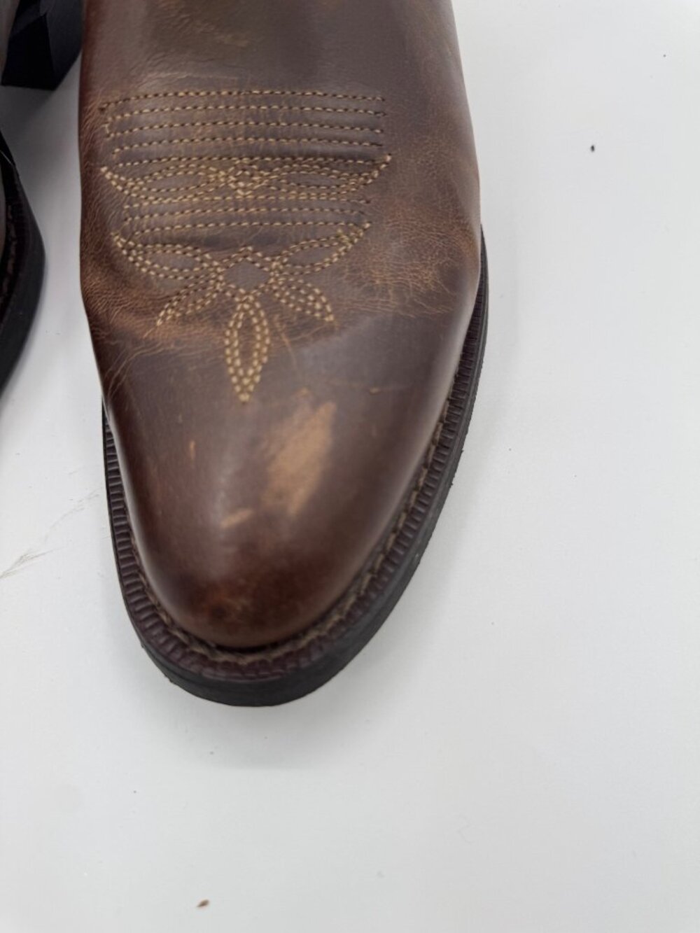 Laredo Tori Western Cowboy Boots Size 8.5 With Embroidered Design Pull-On Tabs D - Picture 3 of 14